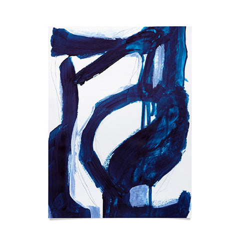 Dan Hobday Art Blue Abstract Poster