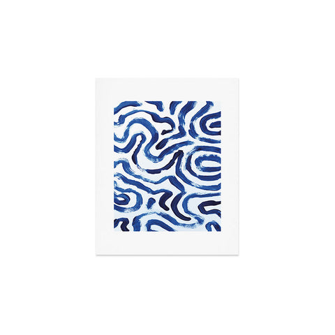 Dan Hobday Art Blue Minimal Art Print