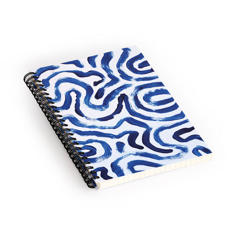Dan Hobday Art Blue Minimal Spiral Notebook