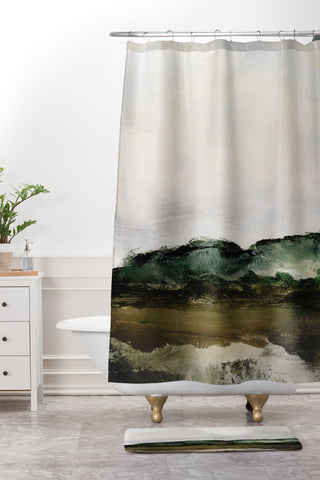 Dan Hobday Art Verte 1 Shower Curtain And Mat