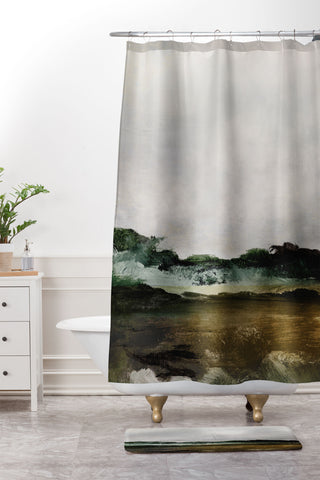 Dan Hobday Art Verte 2 Shower Curtain And Mat