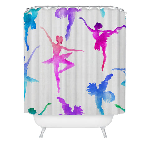 Dash and Ash Ballerina Ballerina Shower Curtain