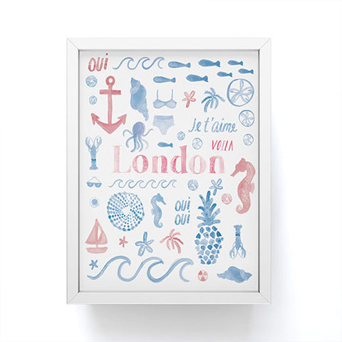 Dash and Ash Beach Collector London Framed Mini Art Print