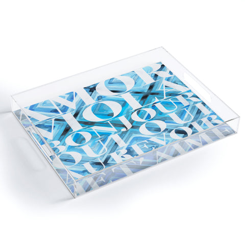 Dash and Ash Beach Day in Blue Acrylic Tray