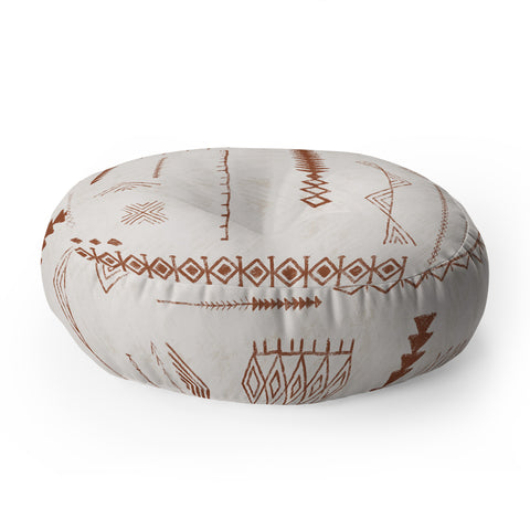 Dash and Ash Blank Slate Floor Pillow Round