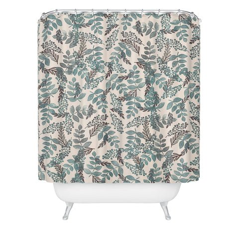Dash and Ash Blue Bell Shower Curtain