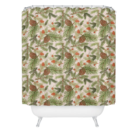 Dash and Ash Cabin in the woods Shower Curtain