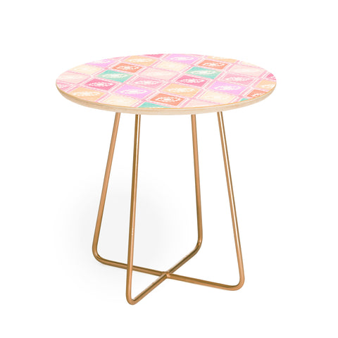 Dash and Ash Diamond Eyes Round Side Table