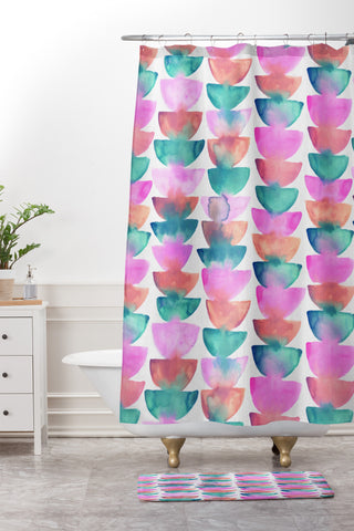 Dash and Ash Emerald City Shower Curtain And Mat