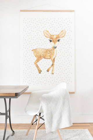 Dash and Ash Fellow Fawn Art Print And Hanger