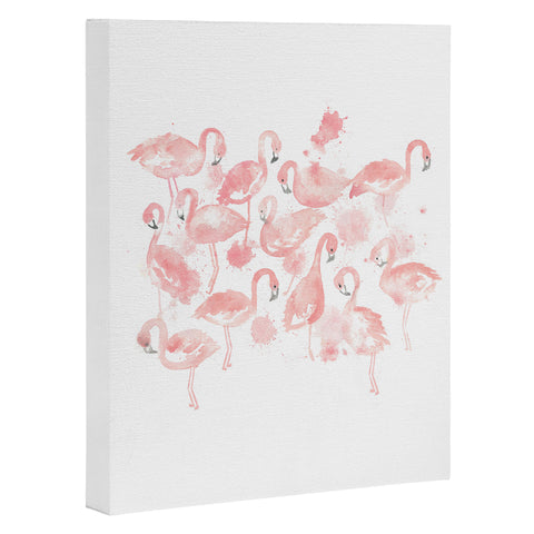 Dash and Ash Flamingo Friends Art Canvas