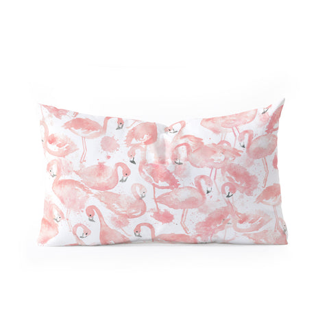 Dash and Ash Flamingo Friends Oblong Throw Pillow