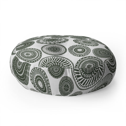 Dash and Ash globally green Floor Pillow Round