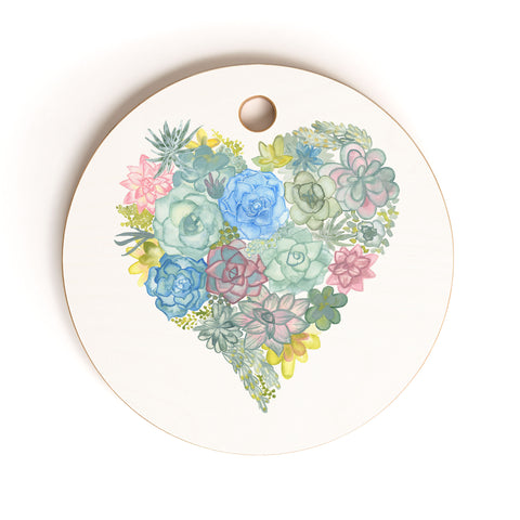 Dash and Ash Heart of Mine Cutting Board Round