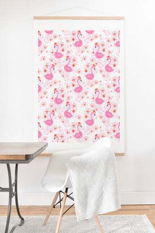 Dash and Ash Jolly Flamingo Art Print And Hanger