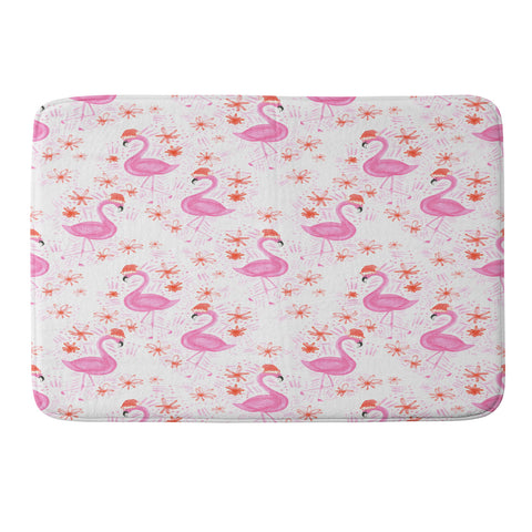 Dash and Ash Jolly Flamingo Memory Foam Bath Mat