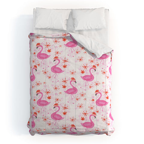 Dash and Ash Jolly Flamingo Comforter