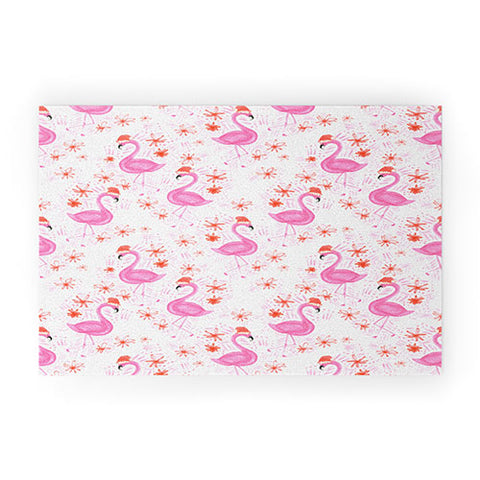 Dash and Ash Jolly Flamingo Welcome Mat