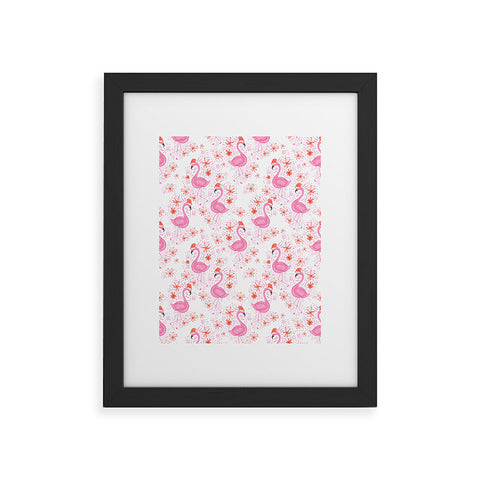 Dash and Ash Jolly Flamingo Framed Art Print