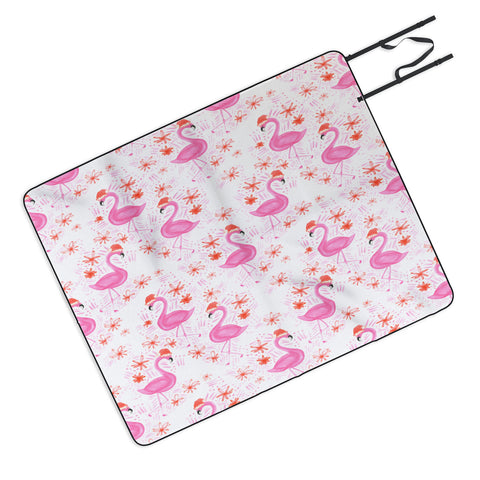 Dash and Ash Jolly Flamingo Picnic Blanket
