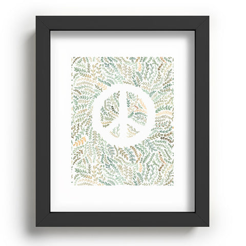Dash and Ash Leaf Peace Recessed Framing Rectangle