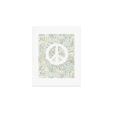 Dash and Ash Leaf Peace Art Print