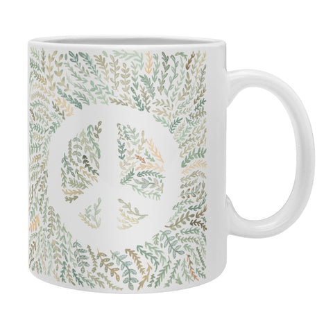 Dash and Ash Leaf Peace Coffee Mug