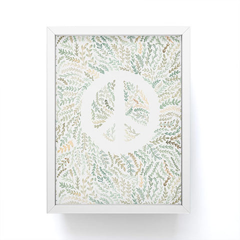 Dash and Ash Leaf Peace Framed Mini Art Print