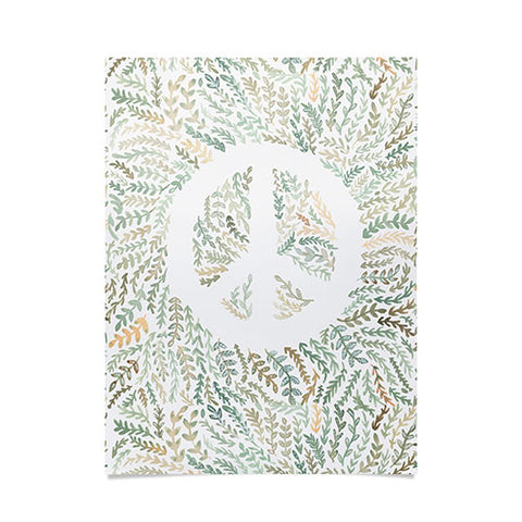 Dash and Ash Leaf Peace Poster