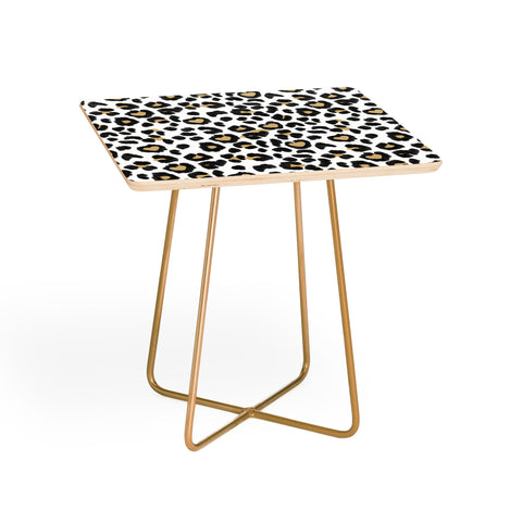 Dash and Ash Leopard Heart Side Table