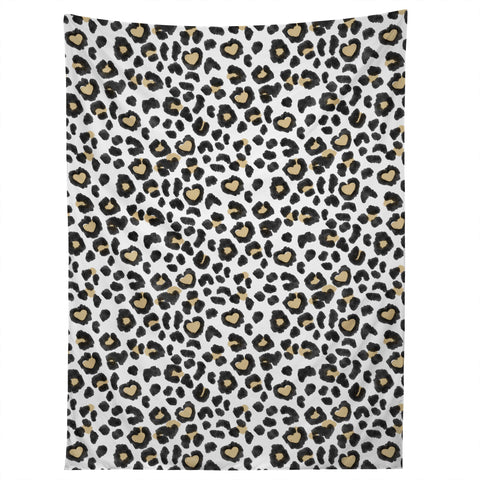 Dash and Ash Leopard Heart Tapestry