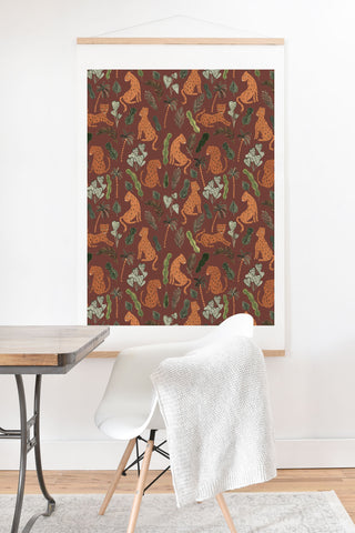 Dash and Ash Leopards and Plants Art Print And Hanger