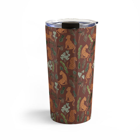Dash and Ash Leopards and Plants Travel Mug