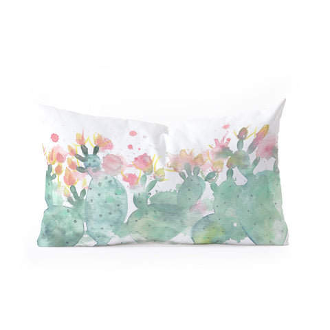 Dash and Ash Messy cactus Oblong Throw Pillow