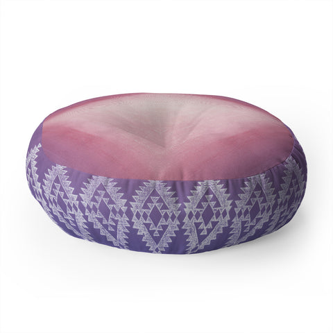 Dash and Ash ombre heart love Floor Pillow Round