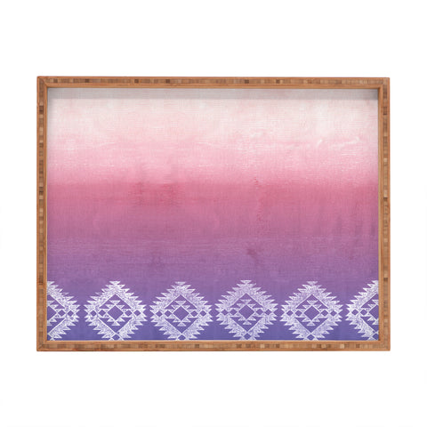 Dash and Ash ombre heart love Rectangular Tray