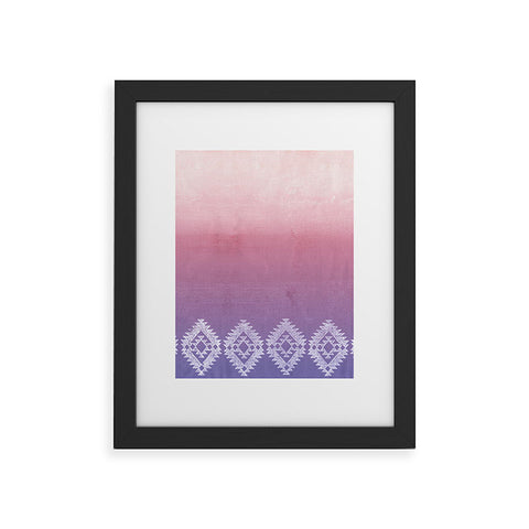 Dash and Ash ombre heart love Framed Art Print