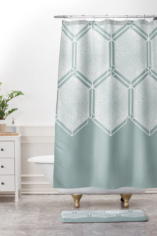 Dash and Ash Pacific Place Shower Curtain And Mat