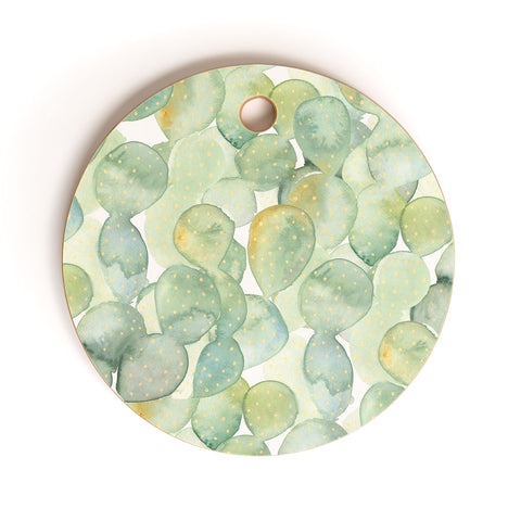 Dash and Ash Paddle Cactus Cutting Board Round