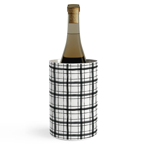 Dash and Ash Painted Plaid Wine Chiller