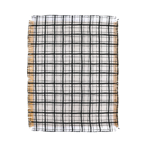 Dash and Ash Painted Plaid Throw Blanket
