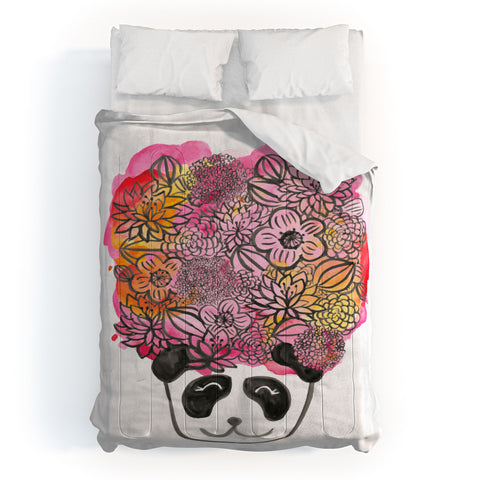 Dash and Ash Panda Flowers Comforter