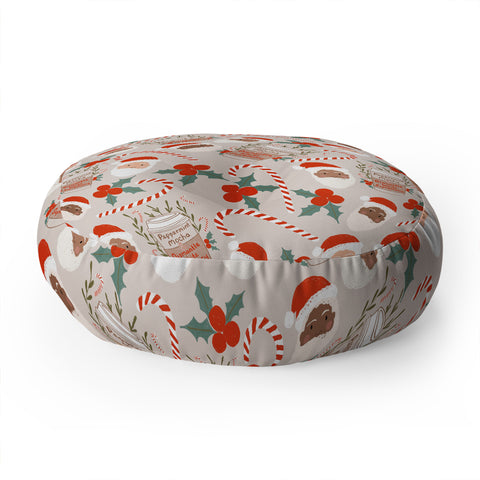Dash and Ash Peppermint Mocha Floor Pillow Round