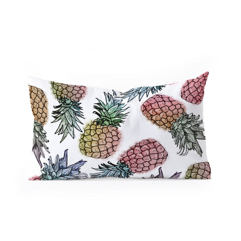 Dash and Ash pineapple palooza Oblong Throw Pillow