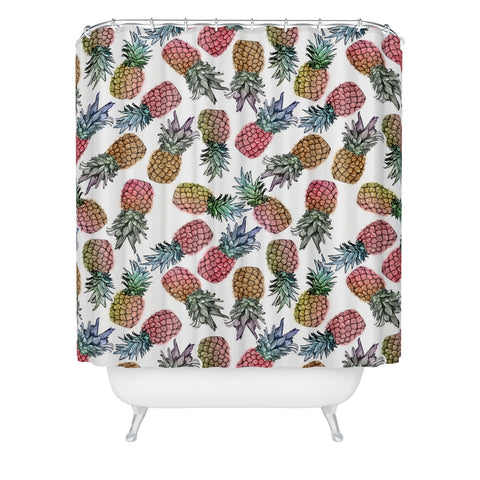 Dash and Ash pineapple palooza Shower Curtain