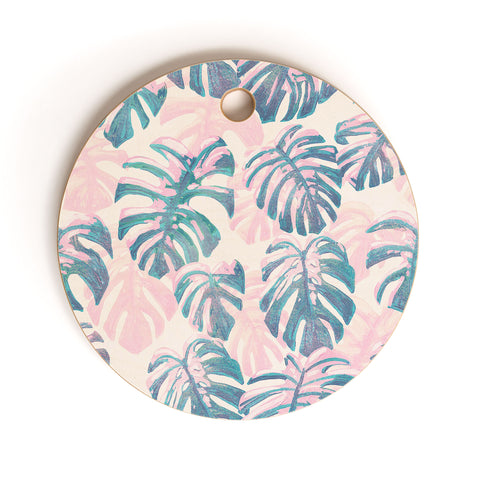Dash and Ash Pinky Palms Cutting Board Round
