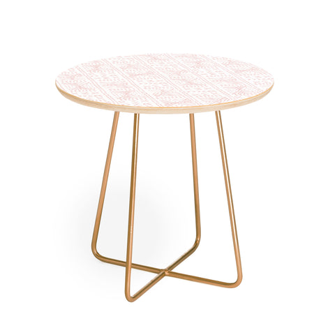 Dash and Ash Rose Bud Mud Cloth Round Side Table