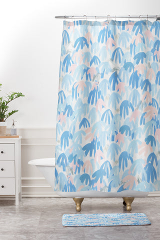 Dash and Ash Royal Palms Shower Curtain And Mat