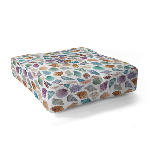 Dash and Ash Shells Floor Pillow Square