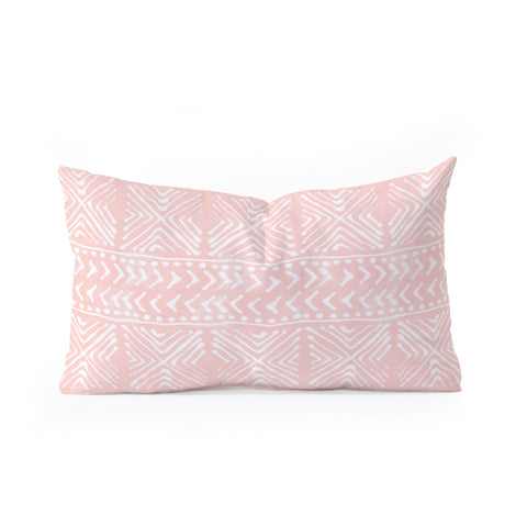 Dash and Ash Stars Above in Coral Oblong Throw Pillow